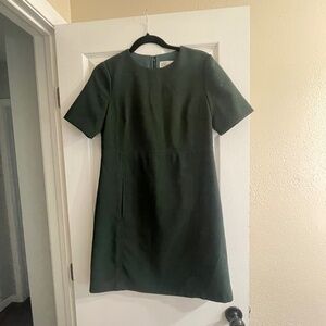 Eliza J Emerald Green Short Sleeve Crew Neck Dress - Size 6 - Preloved